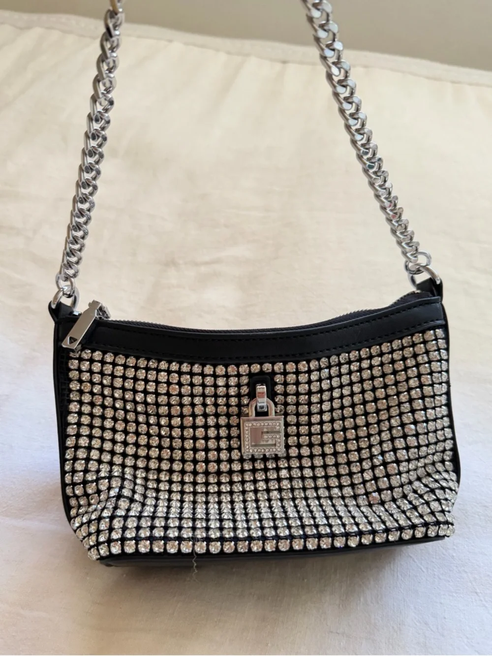 Guess Rhinestone Shoulder Bag - Picture 1 of 6